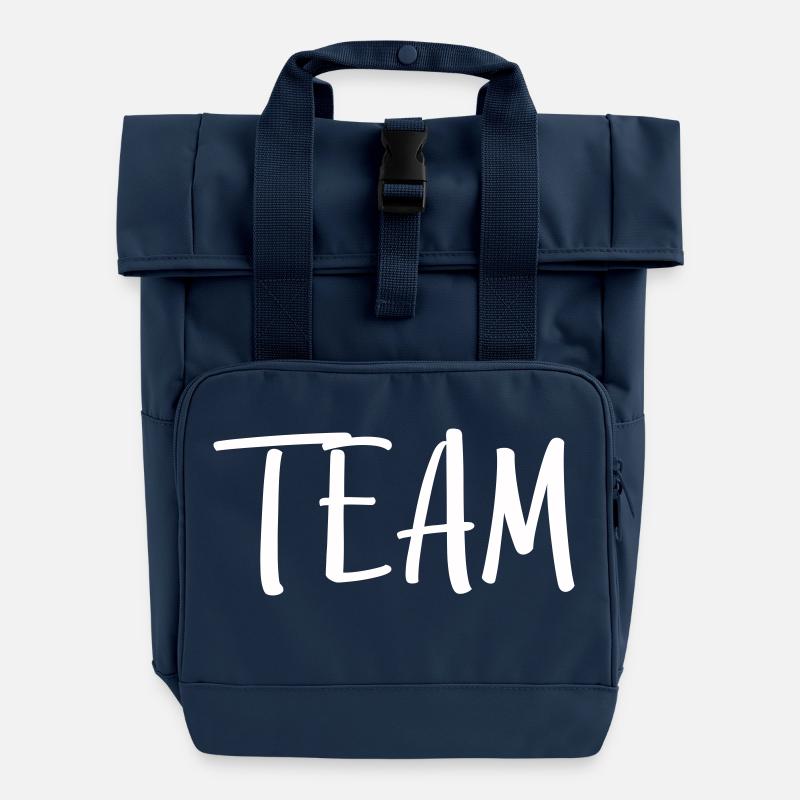 team - Rolltop Rucksack mit zwei Griffen - Navy