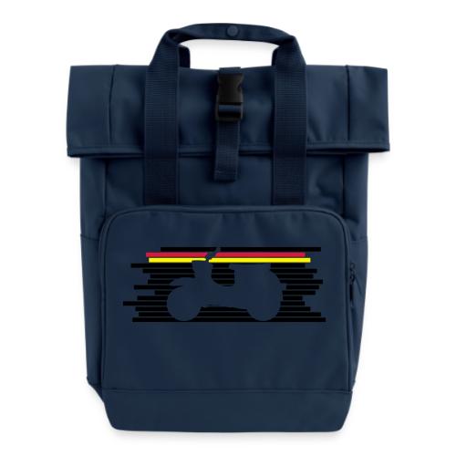 schwalbe streifen negativ - Rolltop Rucksack mit zwei Griffen