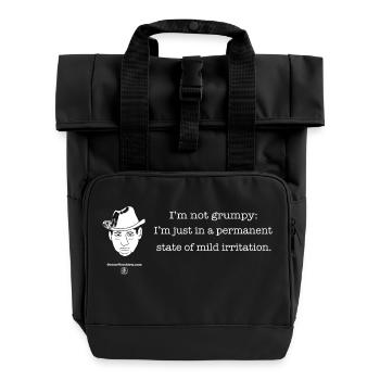 Mild irritation - Roll Top Backpack with Two Handles - black - Front