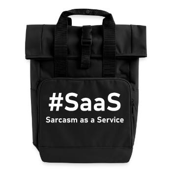 Le sarcasme en tant que service | Drôle de dicton informatique pour les nerds - Sac à dos Roll Top à deux anses - noir - Devant