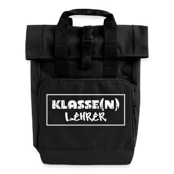 Klassenlehrer Klasse(n)lehrer Lehrer Schulklasse - Rolltop Rucksack mit zwei Griffen - Schwarz - Vorne
