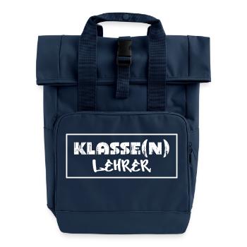 Klassenlehrer Klasse(n)lehrer Lehrer Schulklasse - Rolltop Rucksack mit zwei Griffen - Navy - Vorne
