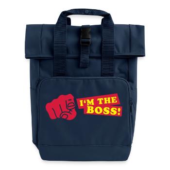 im_the_boss__f2 - Sac à dos Roll Top à deux anses - bleu marine - Devant