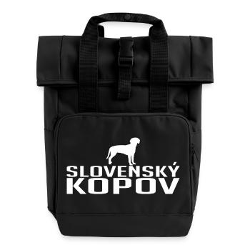 SLOVENSKY KOPOV Hunderasse Wilsigns Hunde Hund - Rolltop Rucksack mit zwei Griffen - Schwarz - Vorne