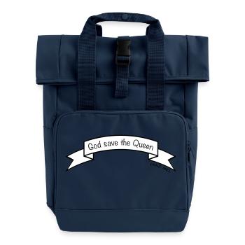 God save the queen | Vectorgraphic - Rolltop Rucksack mit zwei Griffen - Navy - Vorne