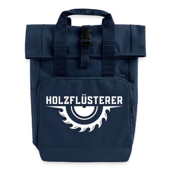Holzflüsterer - für Schreiner und Handwerker - Rolltop Rucksack mit zwei Griffen - Navy - Vorne