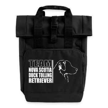 TEAM Nova Scotia Duck Tolling Retriever Wilsigns - Roll Top Backpack with Two Handles - black - Front