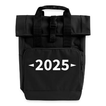 2025 - Rolltop Rucksack mit zwei Griffen - Schwarz - Vorne