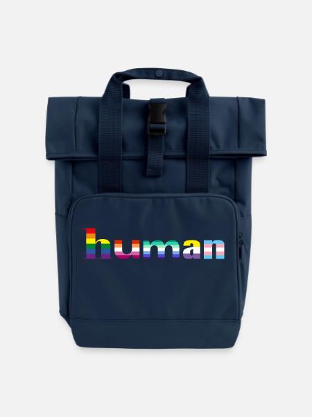 Unity in Diversity - Rolltop Rucksack mit zwei Griffen - Navy