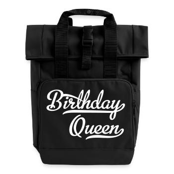 Geburtstag - Rolltop Rucksack mit zwei Griffen - Schwarz - Vorne