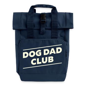 DOG DAD CLUB - Roll Top Backpack with Two Handles - navy - Front