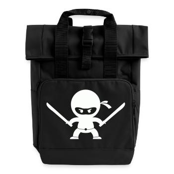 ninja - Rolltop Rucksack mit zwei Griffen - Schwarz - Vorne
