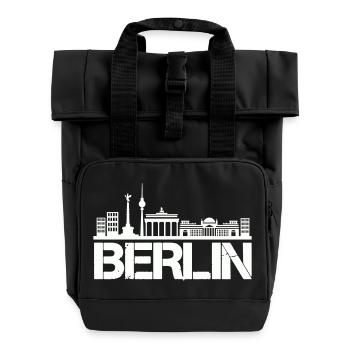berlin skyline - Rolltop Rucksack mit zwei Griffen - Schwarz - Vorne