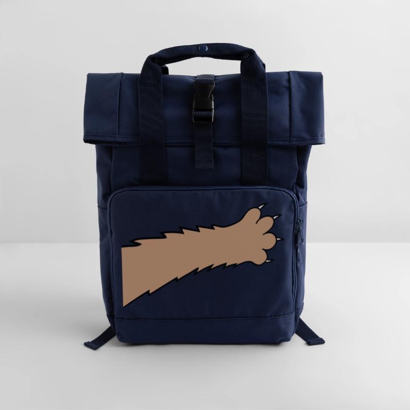 Cats, claws, paws, paws, sharp claws, scratching Roll Top Backpack with Two Handles