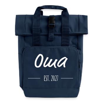 Oma Est. 2027 – Stolze Oma seit 2027 - Rolltop Rucksack mit zwei Griffen - Navy - Vorne