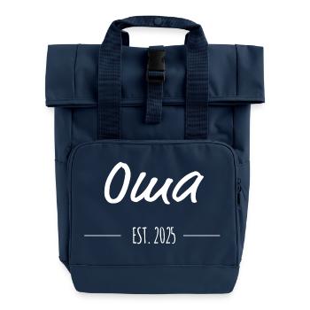 Oma Est. 2025 – Stolze Oma seit 2025 - Rolltop Rucksack mit zwei Griffen - Navy - Vorne