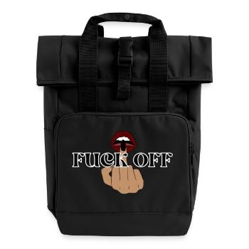 Sprüche - Rolltop Rucksack mit zwei Griffen - Schwarz - Vorne
