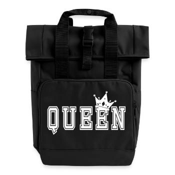 Queen devant - Sac à dos Roll Top à deux anses - noir - Devant