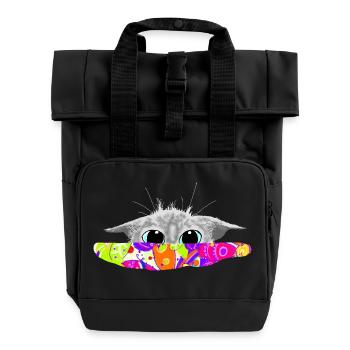 Je te vois! - Sac à dos Roll Top à deux anses - noir - Devant