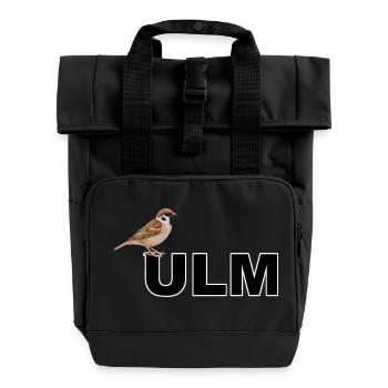 Lentilles Ulmer Spatz avec Spätzla Souabe - Sac à dos Roll Top à deux anses - noir - Devant