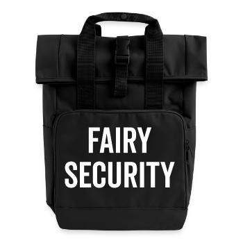 Fairy Security - Roll Top Backpack with Two Handles - black - Front