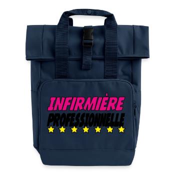 Infirmière PROFESSIONNELLE - Sac à dos Roll Top à deux anses - bleu marine - Devant