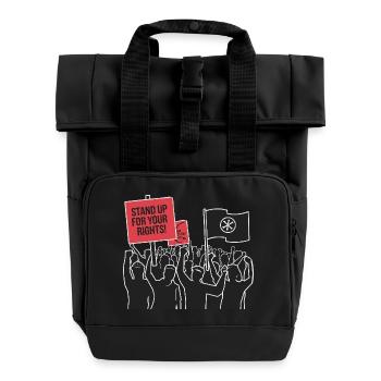 STAND UP FOR YOUR RIGHTS - Roll Top Backpack with Two Handles - black - Front