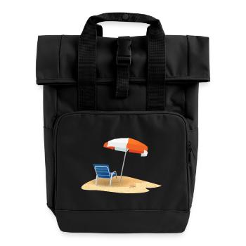 Strand - Rolltop Rucksack mit zwei Griffen - Schwarz - Vorne