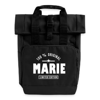 Marie, marie - Rolltop Rucksack mit zwei Griffen - Schwarz - Vorne