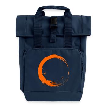 Kreis Bürste Design Neu Geschenk Vektor Form - Rolltop Rucksack mit zwei Griffen - Navy - Vorne