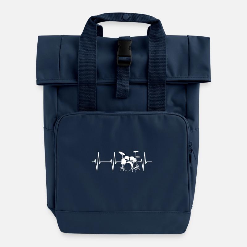 Drumheartbeat - Rolltop Rucksack mit zwei Griffen - Navy