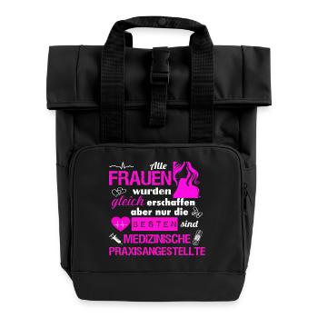 MPA Medical Practitioner Gift Doctor - Roll Top Backpack with Two Handles - black - Front