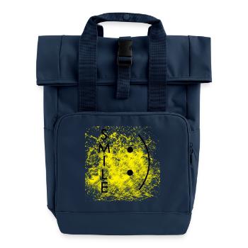 Smile - Rolltop Rucksack mit zwei Griffen - Navy - Vorne