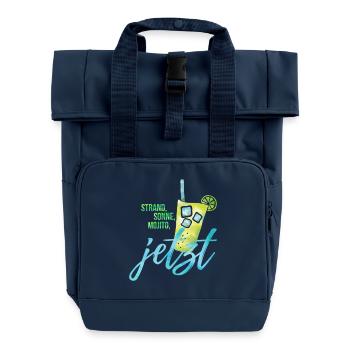 #summercontest Beach Sun Mojito NOW - Roll Top Backpack with Two Handles - navy - Front