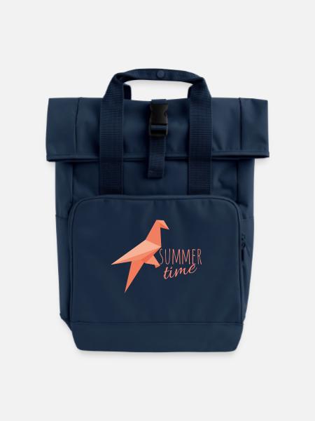 Summertime - Rolltop Rucksack mit zwei Griffen - Navy