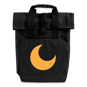 Mond - Rolltop Rucksack mit zwei Griffen - Schwarz - Vorne