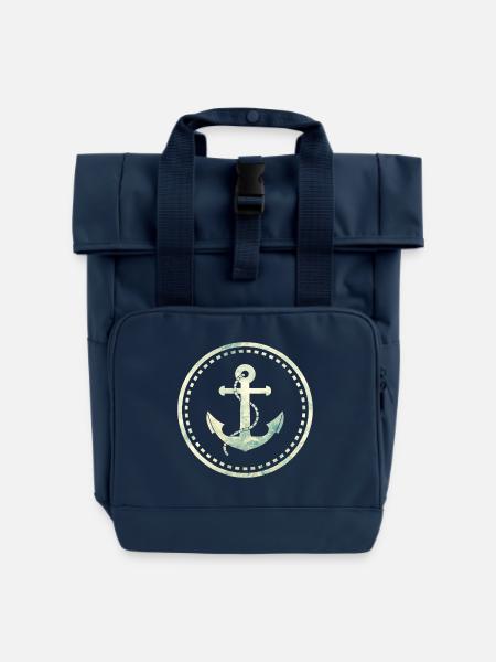 Anker - Rolltop Rucksack mit zwei Griffen - Navy