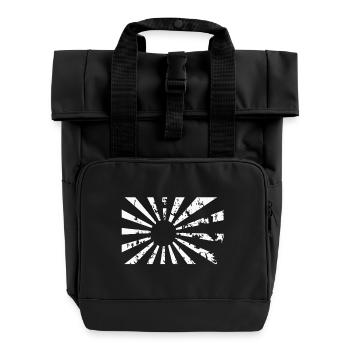 Drapeau du Japon - Sac à dos Roll Top à deux anses - noir - Devant