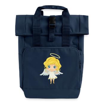 Angel - Roll Top Backpack with Two Handles - navy - Front