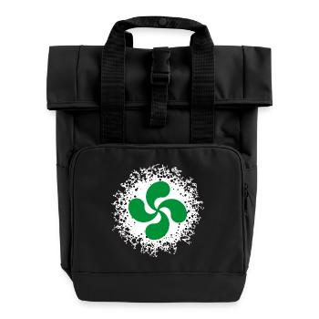 croix basque design 86 - Sac à dos Roll Top à deux anses - noir - Devant