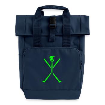 Strichmännchen lustig - Rolltop Rucksack mit zwei Griffen - Navy - Vorne