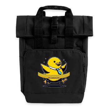 BEFÖRDERUNG ZUM CHAOS-KOORDINATOR - Rolltop Rucksack mit zwei Griffen - Schwarz - Vorne