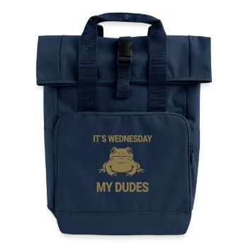 C’est mercredi mes gars - Sac à dos Roll Top à deux anses - bleu marine - Devant