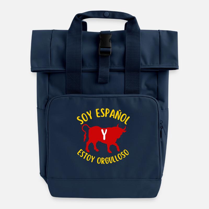 Spanisch und stolz darauf - Rolltop Rucksack mit zwei Griffen - Navy