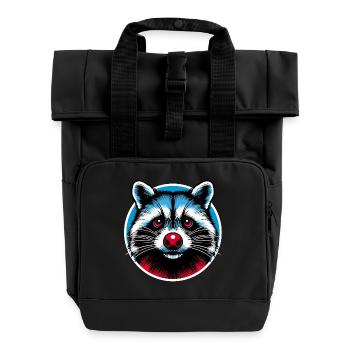 Racoon - Je suis venu pour rester - Sac à dos Roll Top à deux anses - noir - Devant