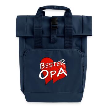 Meilleur grand-père - Sac à dos Roll Top à deux anses - bleu marine - Devant