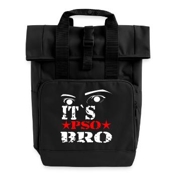 Schuppenflechte, Psoriasis, Das Psoriasis Shirt - Rolltop Rucksack mit zwei Griffen - Schwarz - Vorne