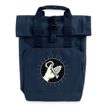 Clé de la vie l'espoir cadeau de Noël clé - Sac à dos Roll Top à deux anses - bleu marine - Devant