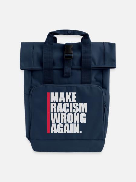 make racism wrong again - Rolltop Rucksack mit zwei Griffen - Navy