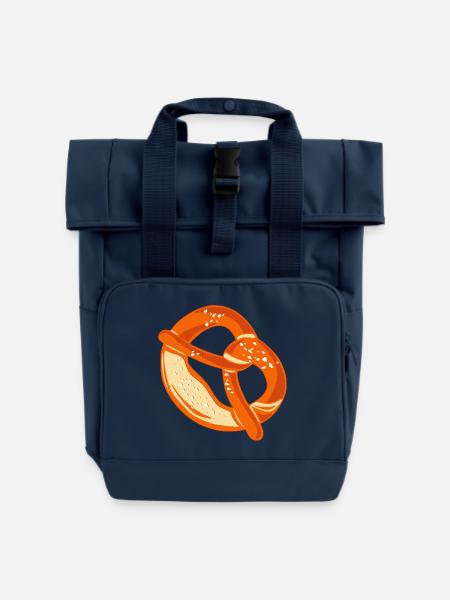 Brezel - Rolltop Rucksack mit zwei Griffen - Navy